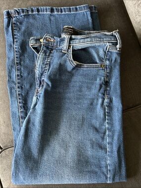 Classic Wide Leg Blue Denim Jeans